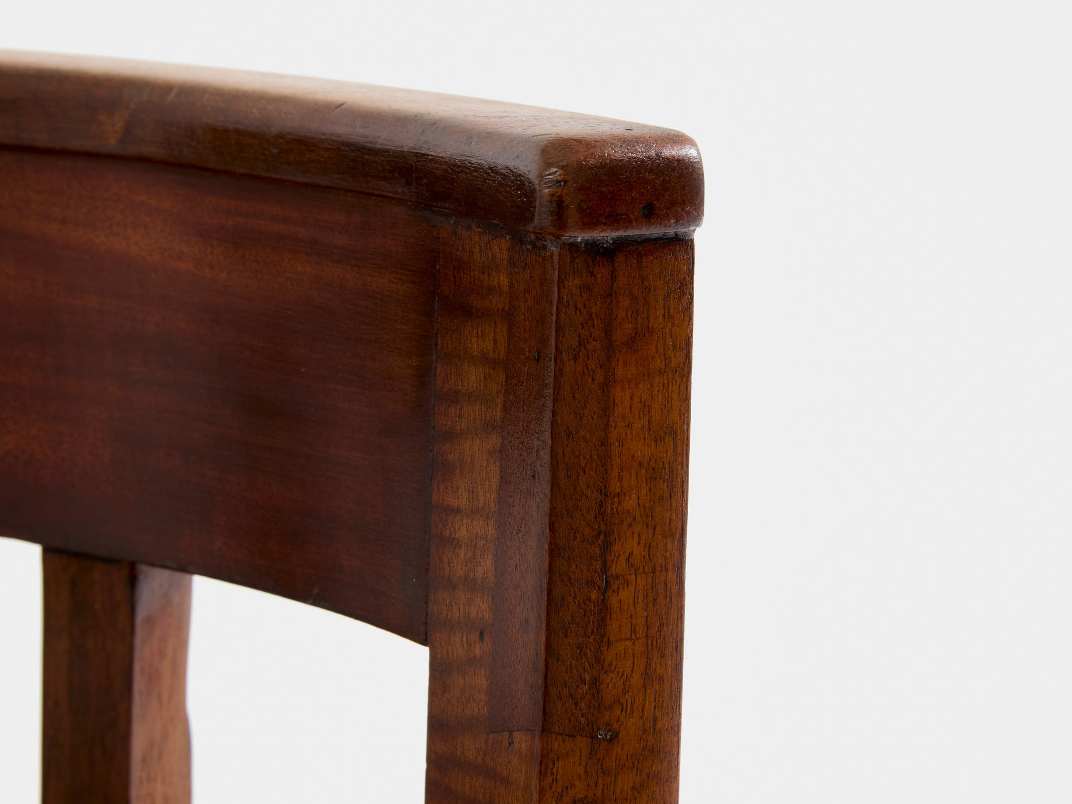 Paul T. Frankl pair of side chairs curly walnut mohair velvet 1933