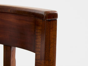 Paul T. Frankl pair of side chairs curly walnut mohair velvet 1933