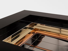 Alain Delon for Maison Jansen brass chrome lacquered coffee table 1972