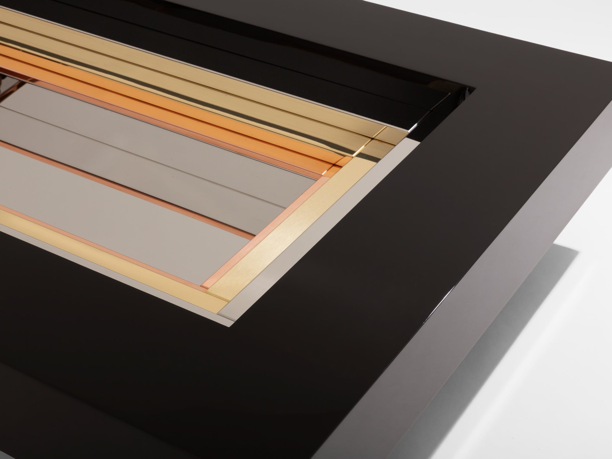 Alain Delon for Maison Jansen brass chrome lacquered coffee table 1972