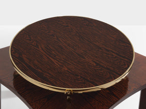 Alberto Pinto paire de tables d’appoint wengé et laiton 1990