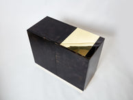 Aldo Tura brown goatskin parchment brass cabinet bar 1960s