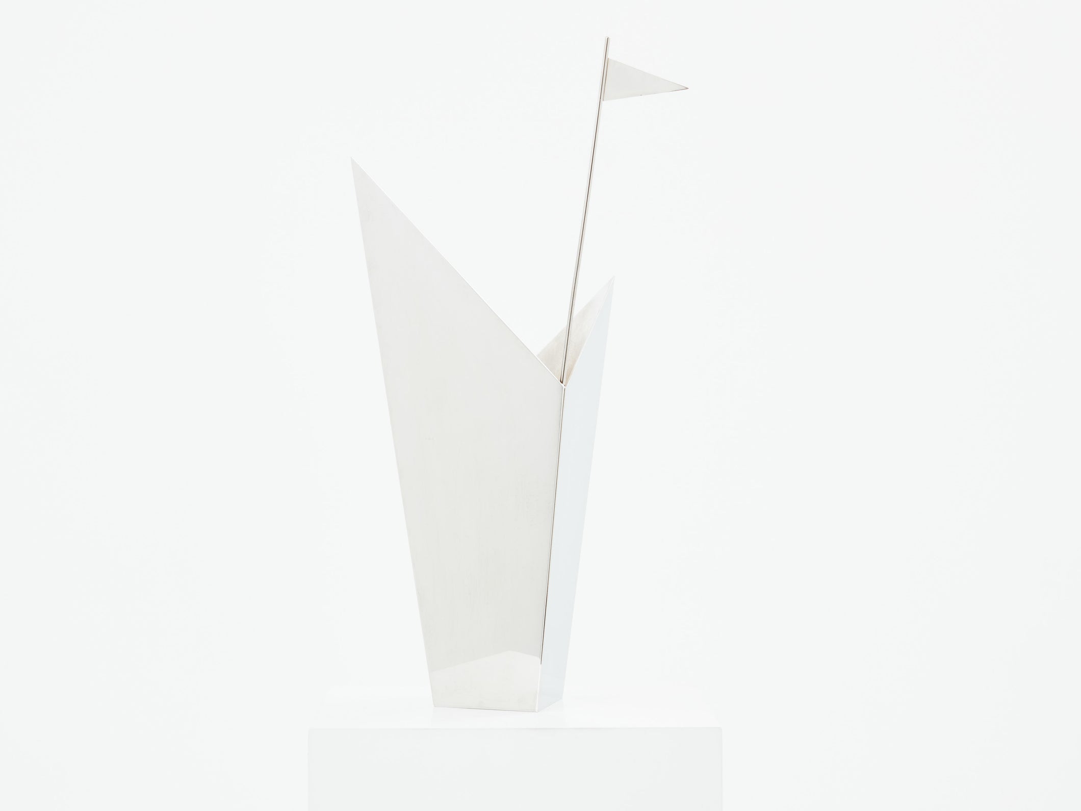 Alessandro Mendini pour Cleto Munari vase en métal argenté 2014