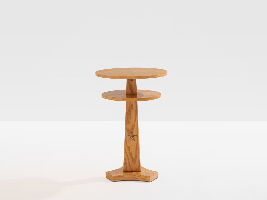 André Arbus ashwood and brass side table circa 1940