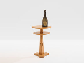 André Arbus ashwood and brass side table circa 1940