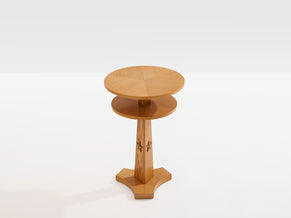 André Arbus ashwood and brass side table circa 1940