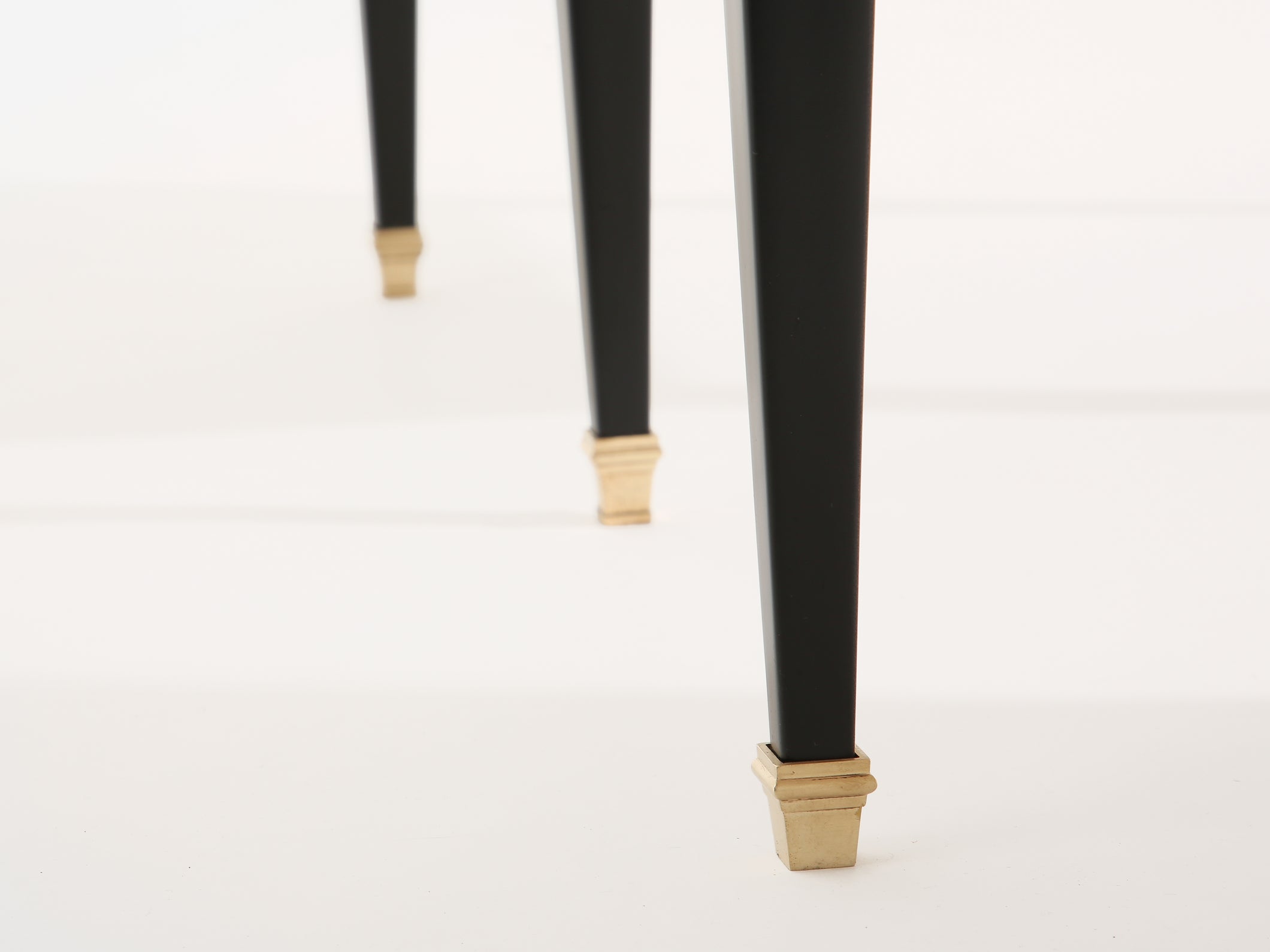 André Arbus attr. fauteuils néoclassiques métal bronze velours 1940