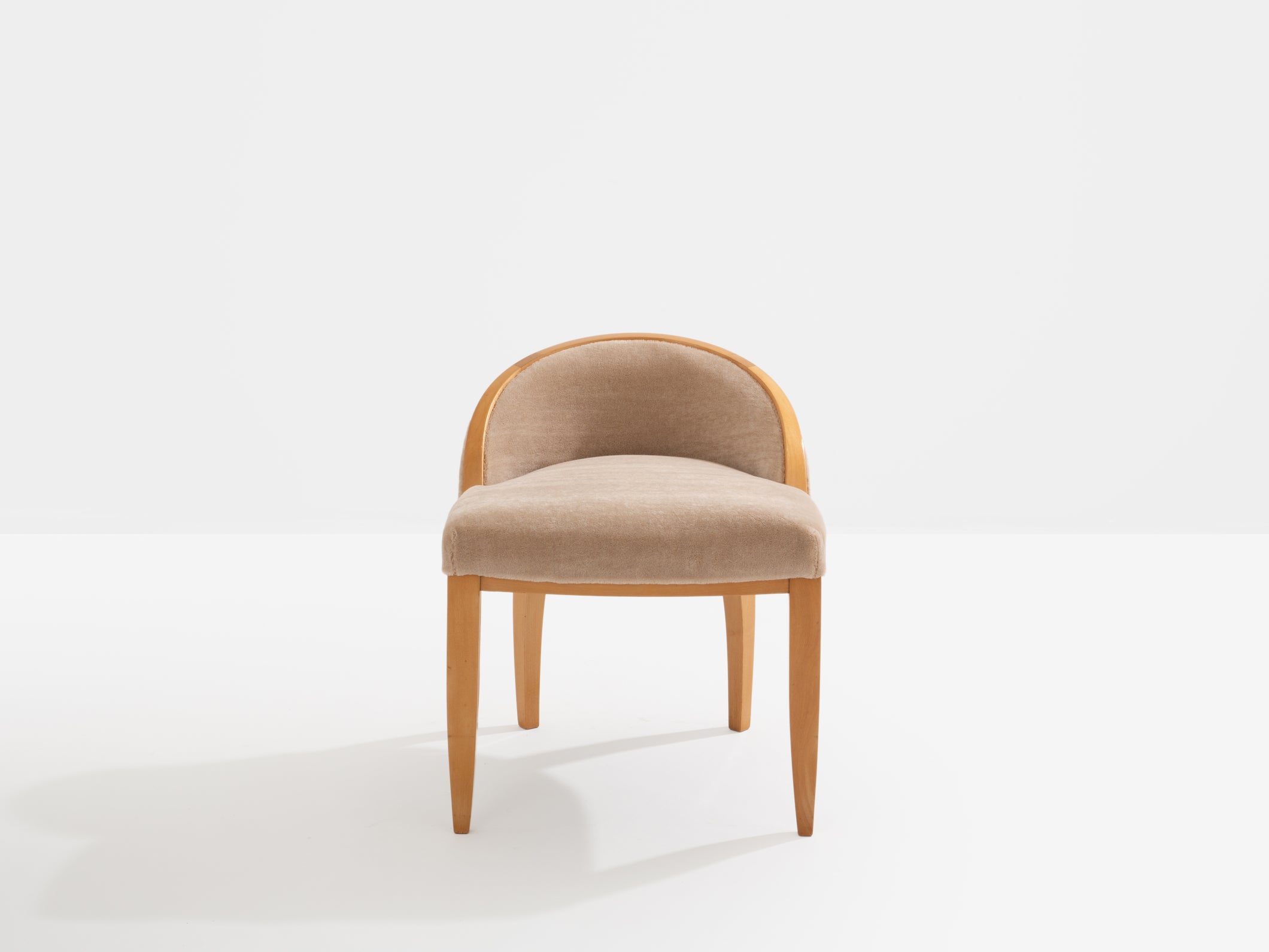 André Arbus sycamore mohair velvet desk or vanity table chair 1934