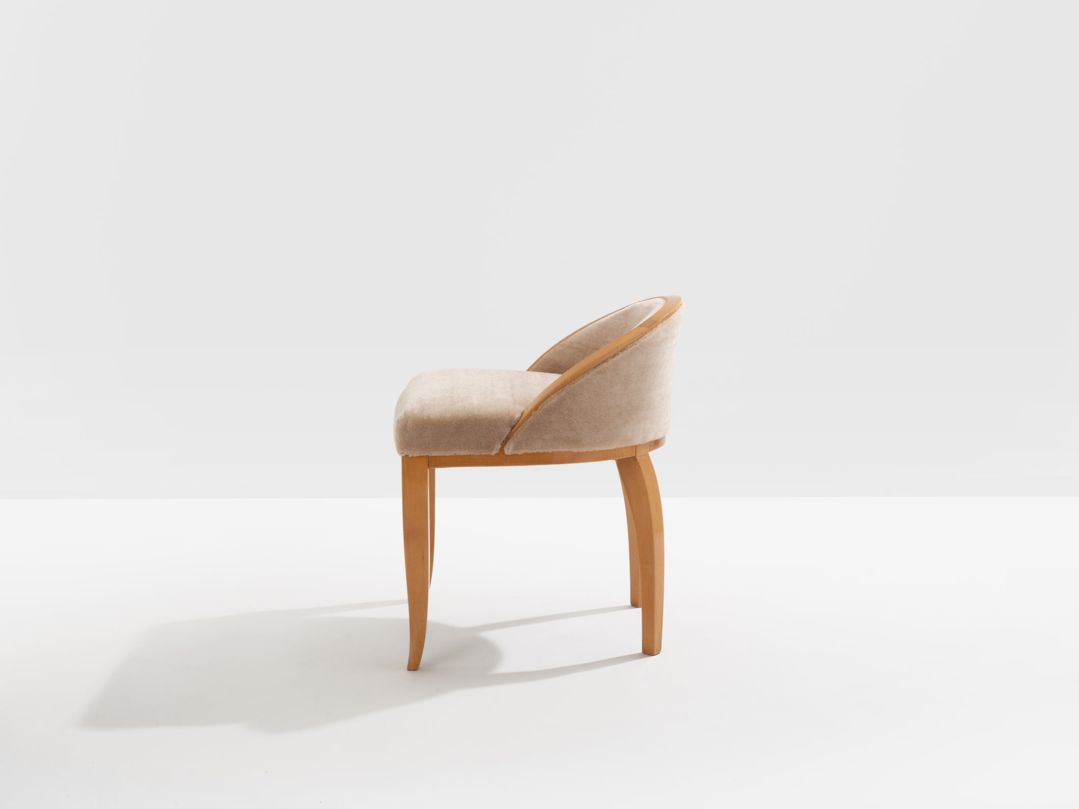 André Arbus sycamore mohair velvet desk or vanity table chair 1934