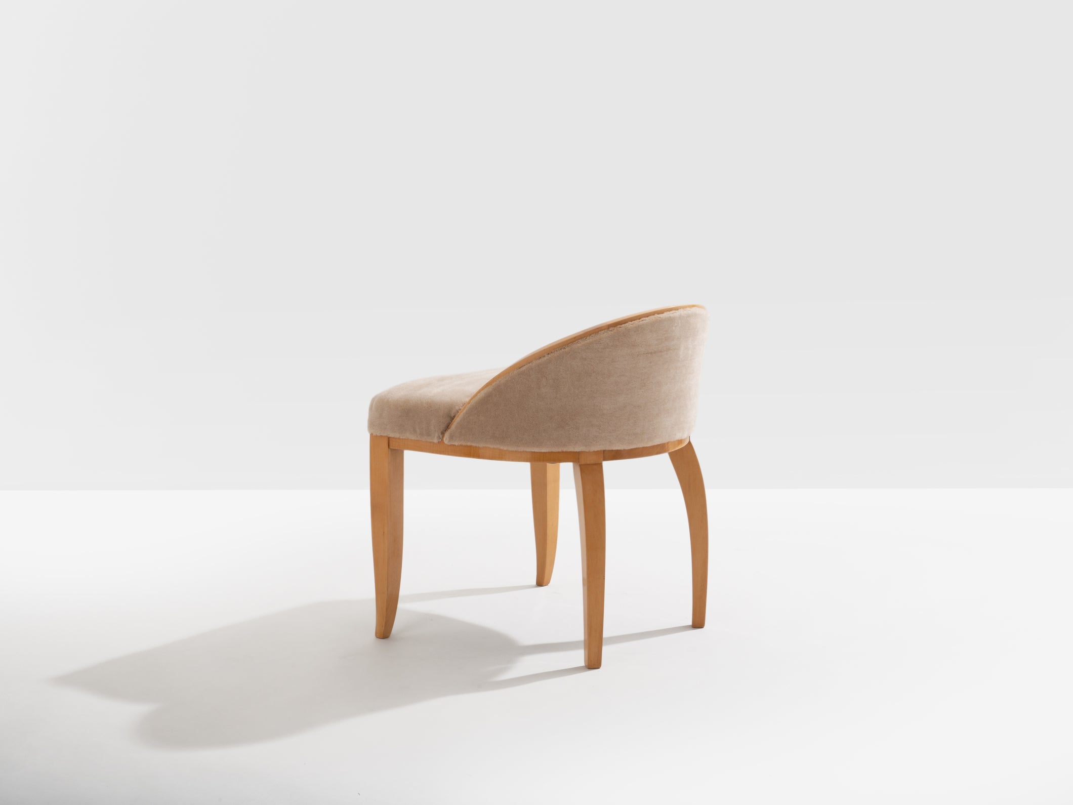 André Arbus sycamore mohair velvet desk or vanity table chair 1934