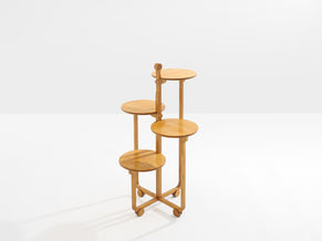 André Groult four-tiered table maple and beech wood circa 1920