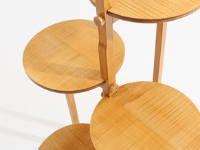 André Groult four-tiered table maple and beech wood circa 1920