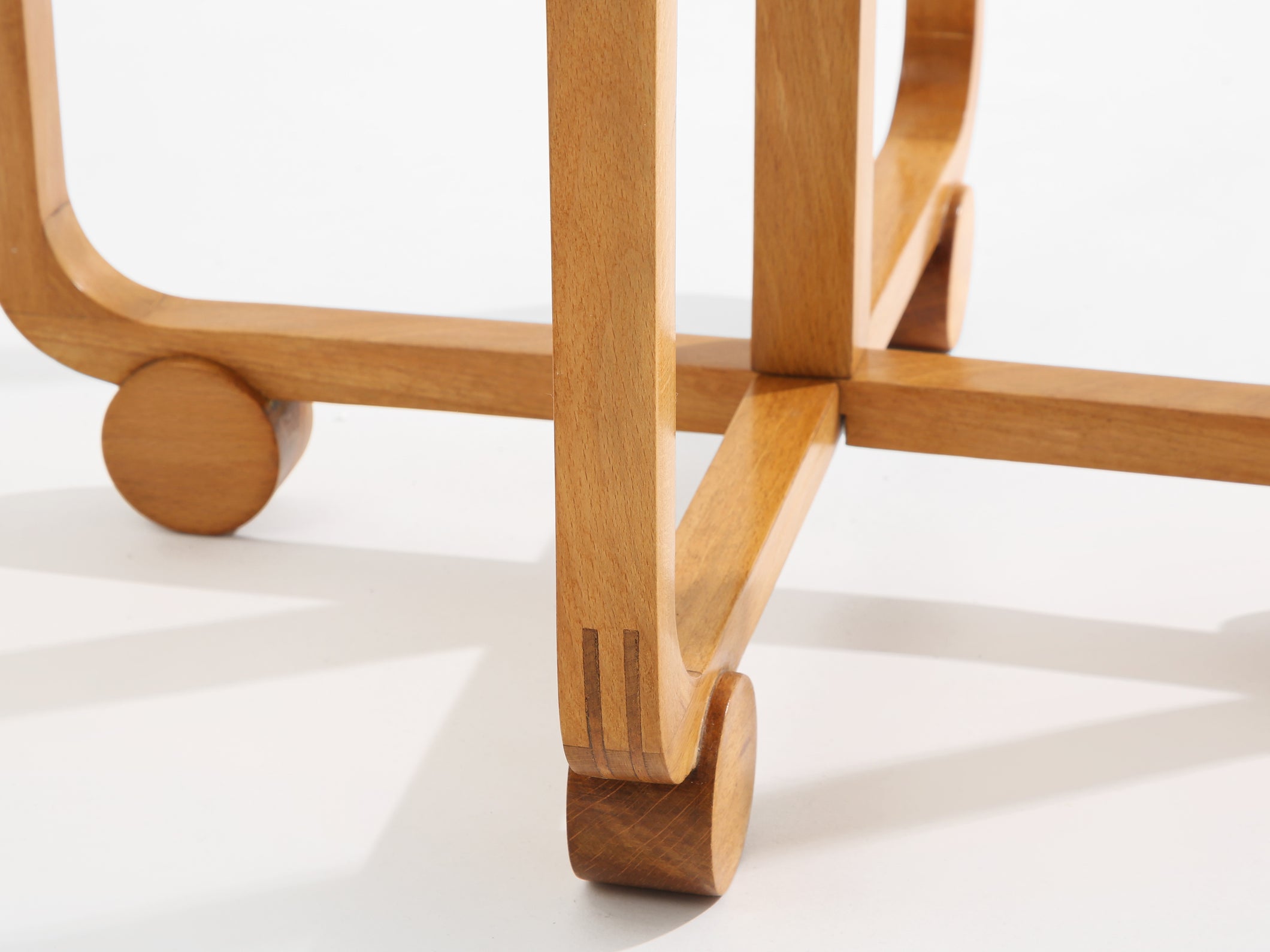 André Groult four-tiered table maple and beech wood circa 1920