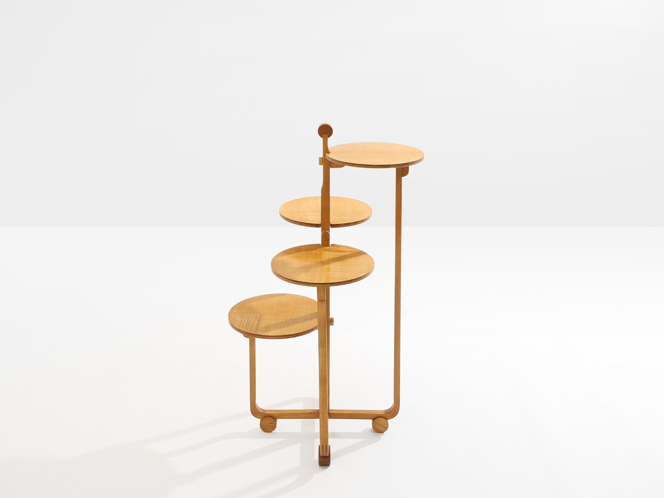 André Groult four-tiered table maple and beech wood circa 1920