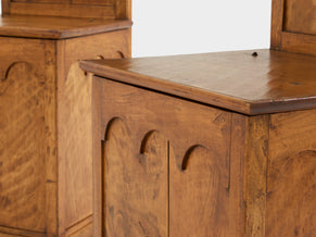 Andrea Salvetti pair of neo-gothic chairs solid pine 1994