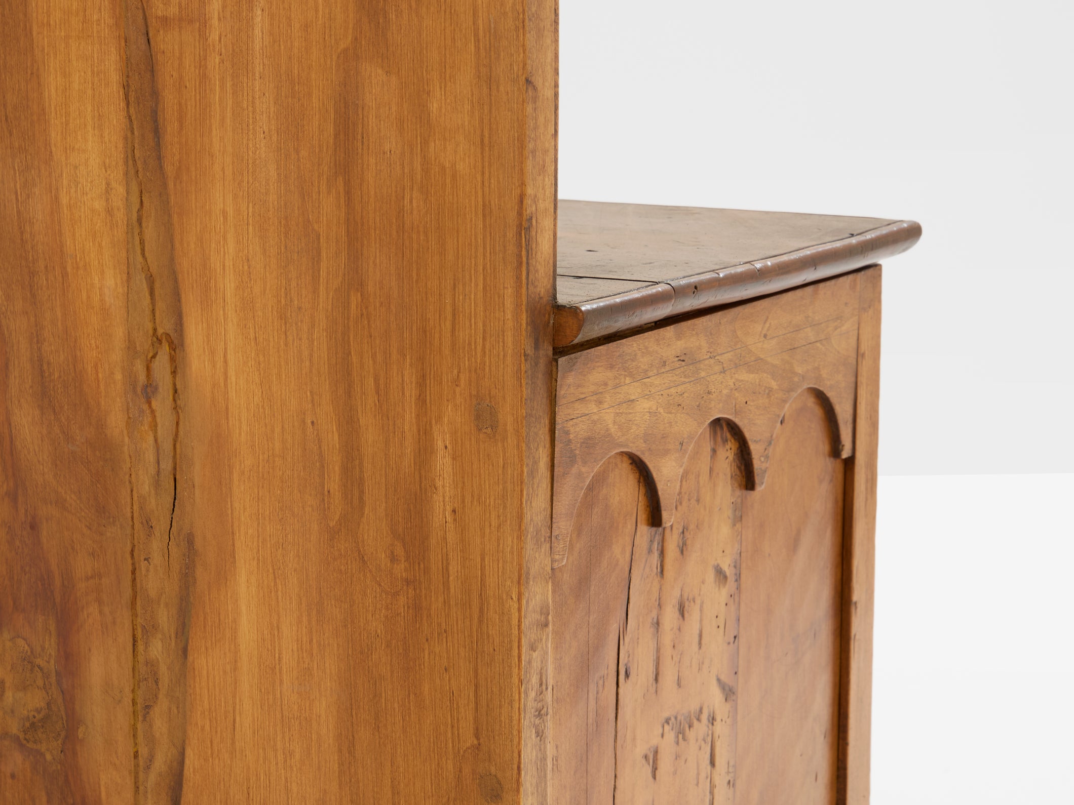 Andrea Salvetti pair of neo-gothic chairs solid pine 1994