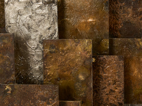 Auguste fix patinated metal wall light sculpture 1970s