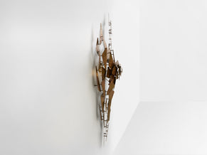 Auguste fix patinated metal wall light sculpture 1970s