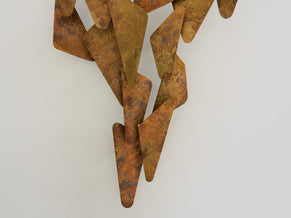 Auguste fix patinated metal wall light sculpture 1970s