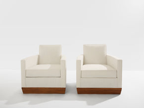 D.I.M. René Joubert & Philippe Petit paire de fauteuils club 1930