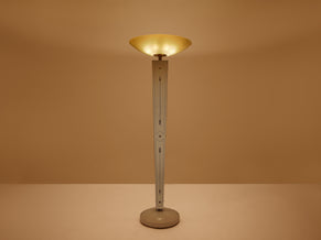 Emilio Lancia mirrored painted wood brass floor lamp 1940