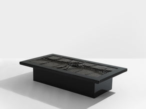 Table basse brutaliste Belge laque céramique Erik Deforce 1977