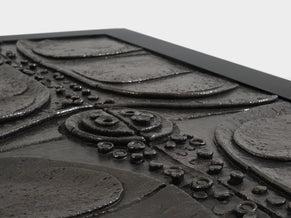 Table basse brutaliste Belge laque céramique Erik Deforce 1977