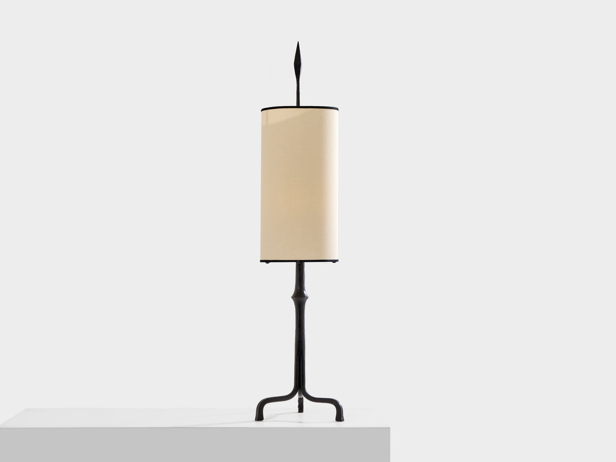 Francis Dewaele & Les Artisans de Marolles lampe fer battu 1955