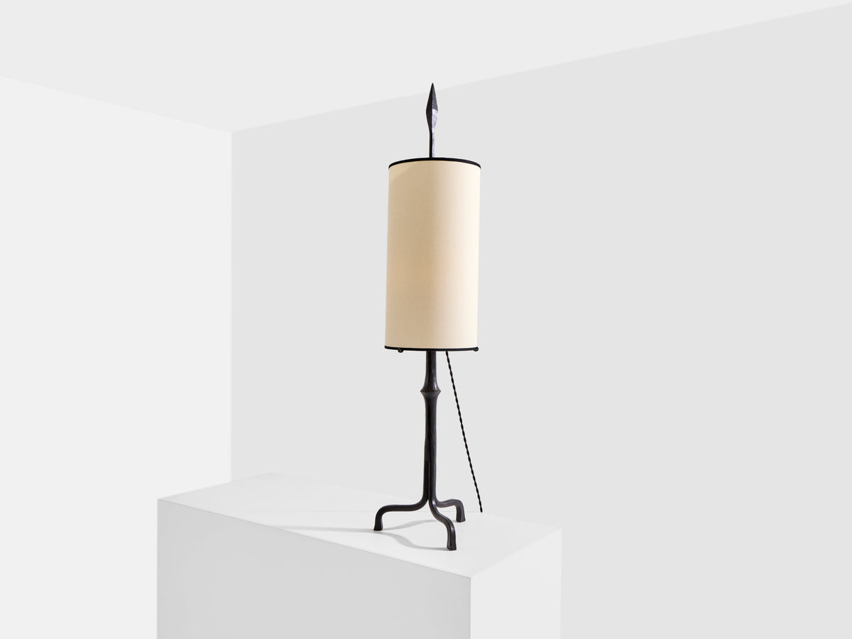 Francis Dewaele & Les Artisans de Marolles lampe fer battu 1955