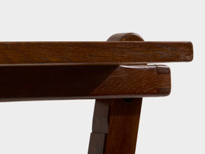 French art deco tinted oak wood serving table 1940