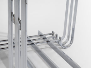 French modernist walnut boat bar table nickel-plated 1930s