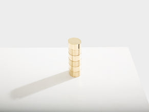 Gabriella Crespi petite boîte laiton brossé et poli signée vers 1970  