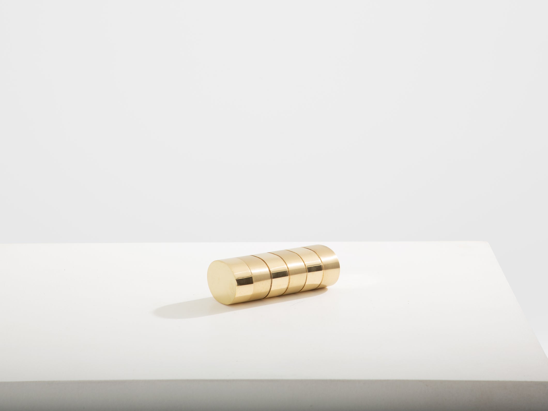 Gabriella Crespi petite boîte laiton brossé et poli signée vers 1970  