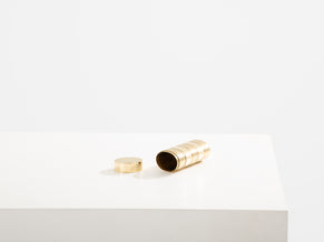 Gabriella Crespi petite boîte laiton brossé et poli signée vers 1970  