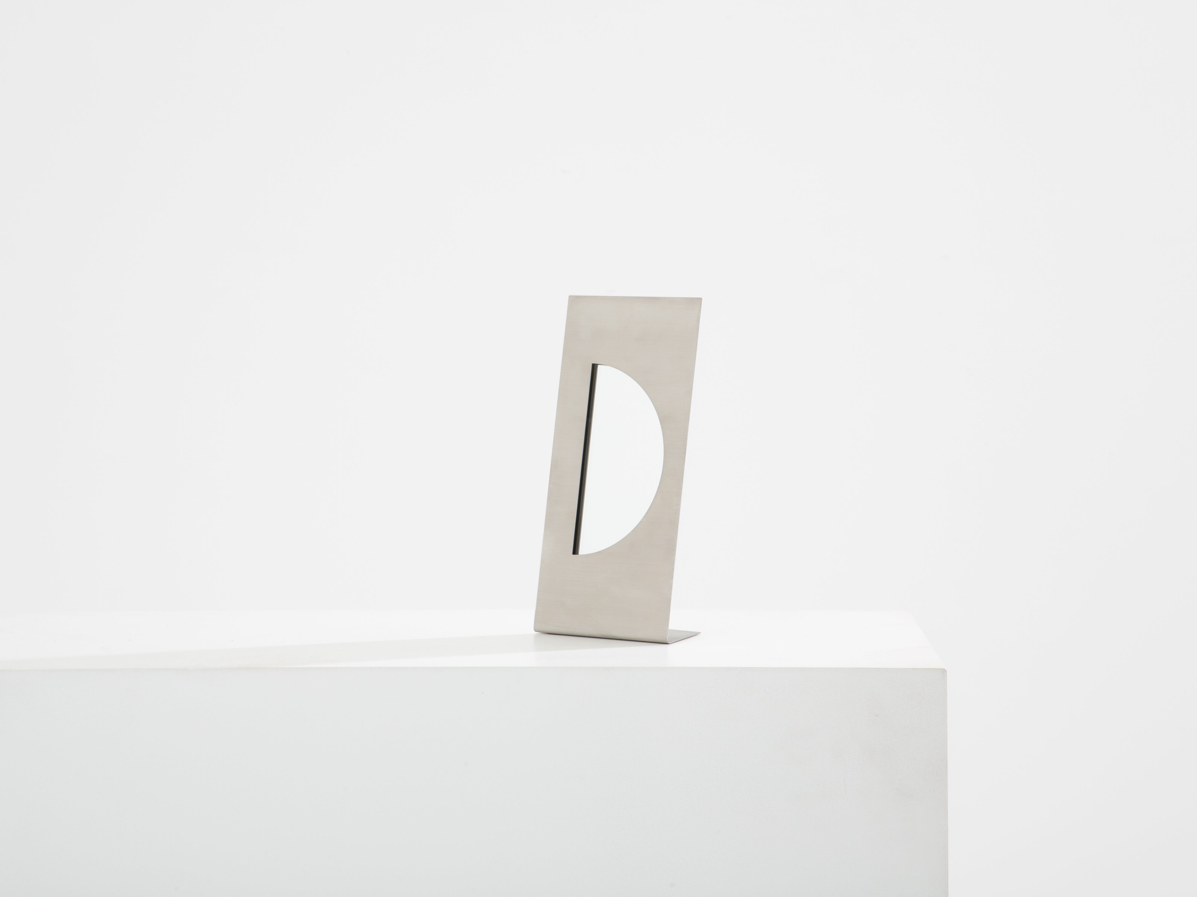 Miroir de courtoisie Gabriella Crespi Christian Dior acier brossé 1970