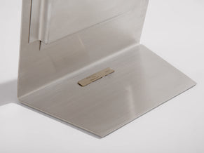 Miroir de courtoisie Gabriella Crespi Christian Dior acier brossé 1970