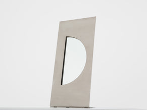 Miroir de courtoisie Gabriella Crespi Christian Dior acier brossé 1970