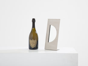 Miroir de courtoisie Gabriella Crespi Christian Dior acier brossé 1970