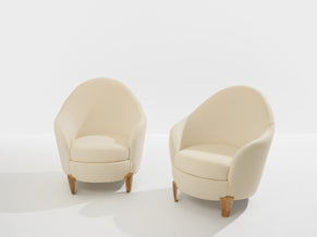 Fauteuils Garouste & Bonetti Koala bronze et alpaga 1995