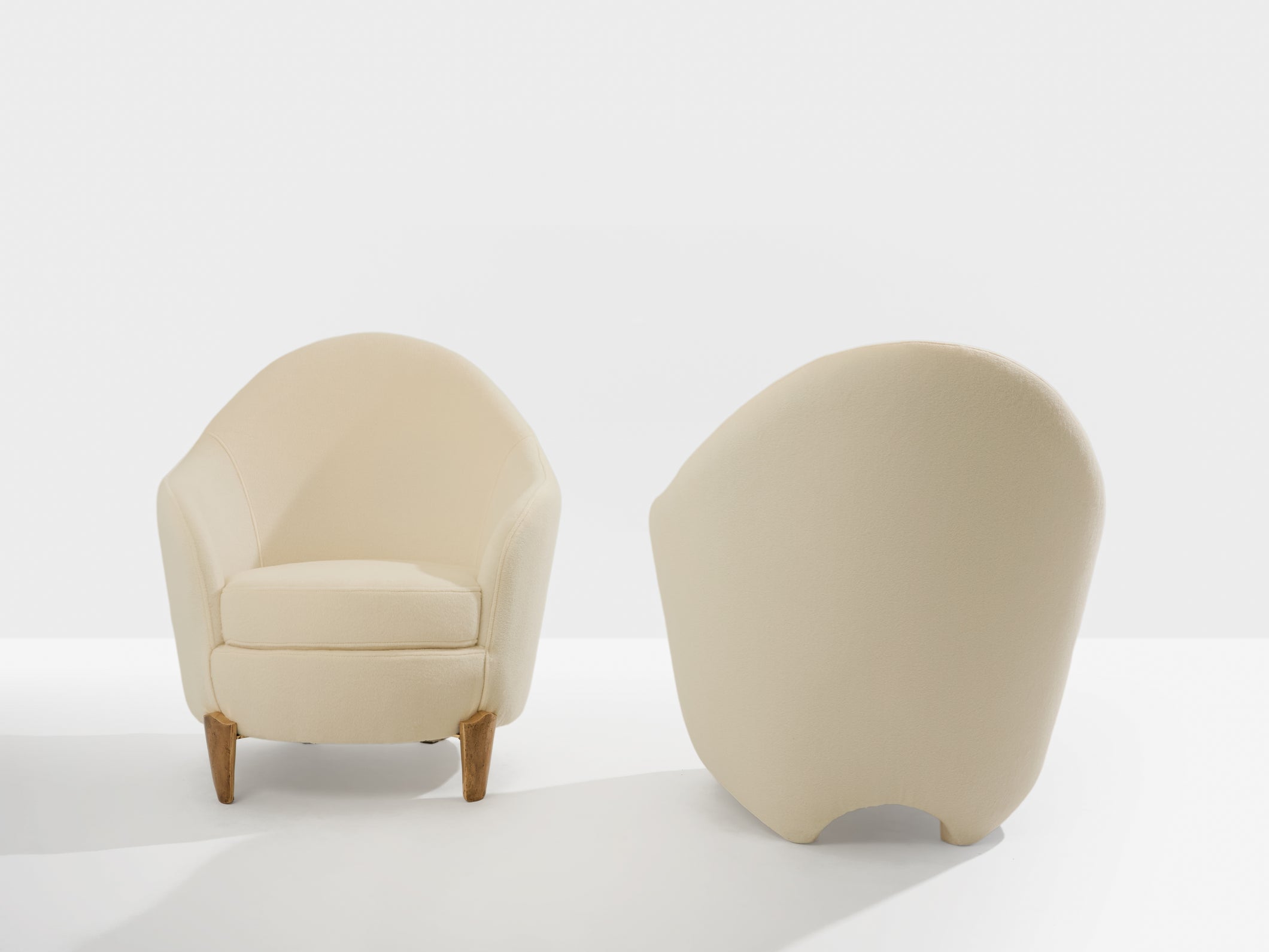Fauteuils Garouste & Bonetti Koala bronze et alpaga 1995