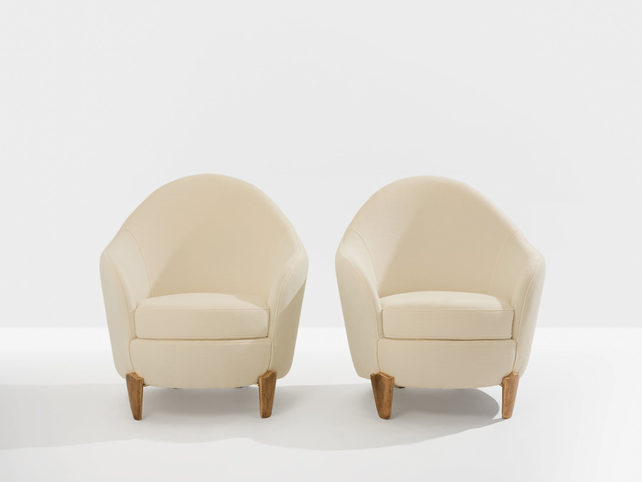 Fauteuils Garouste & Bonetti Koala bronze et alpaga 1995