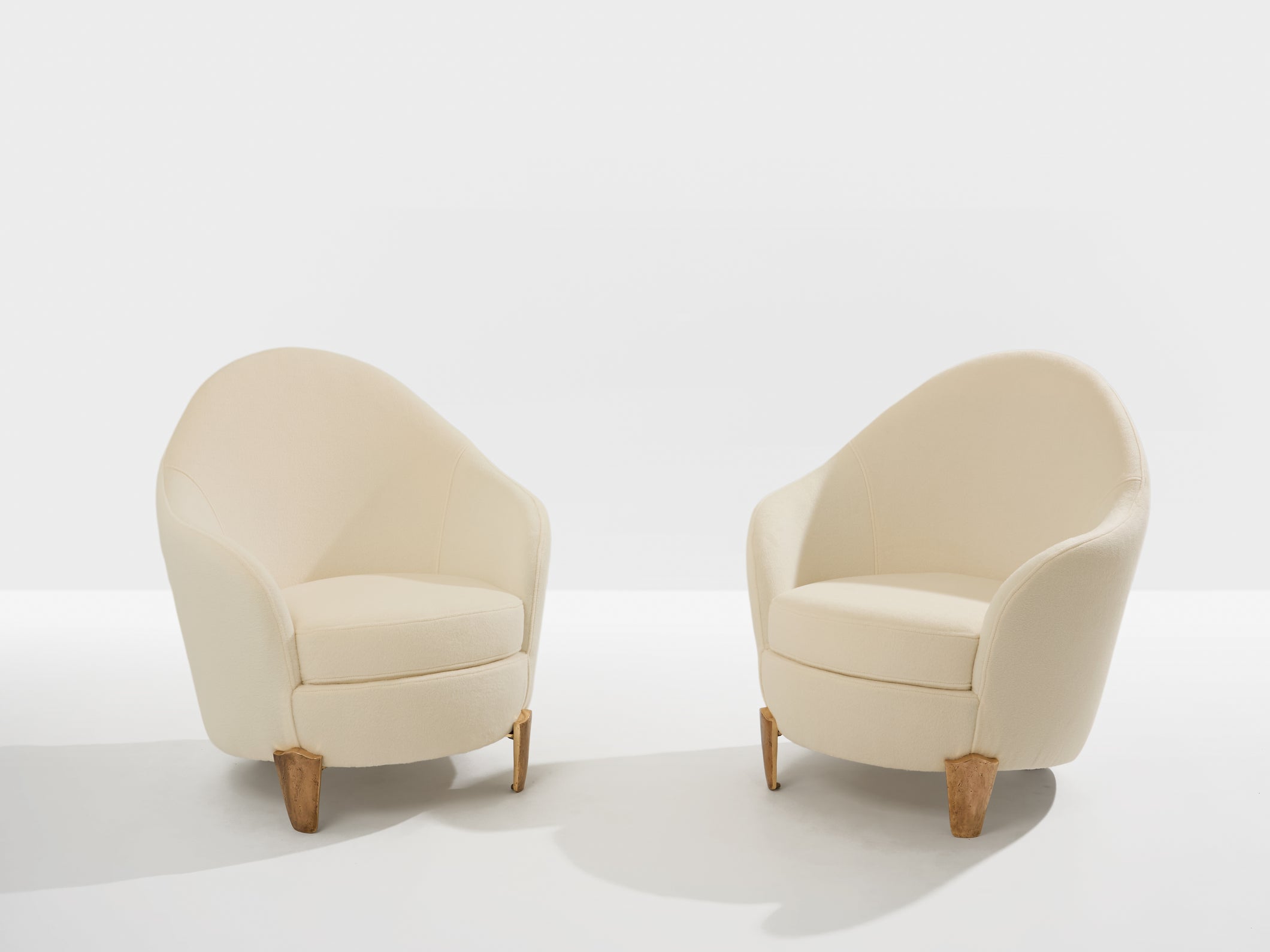 Fauteuils Garouste & Bonetti Koala bronze et alpaga 1995
