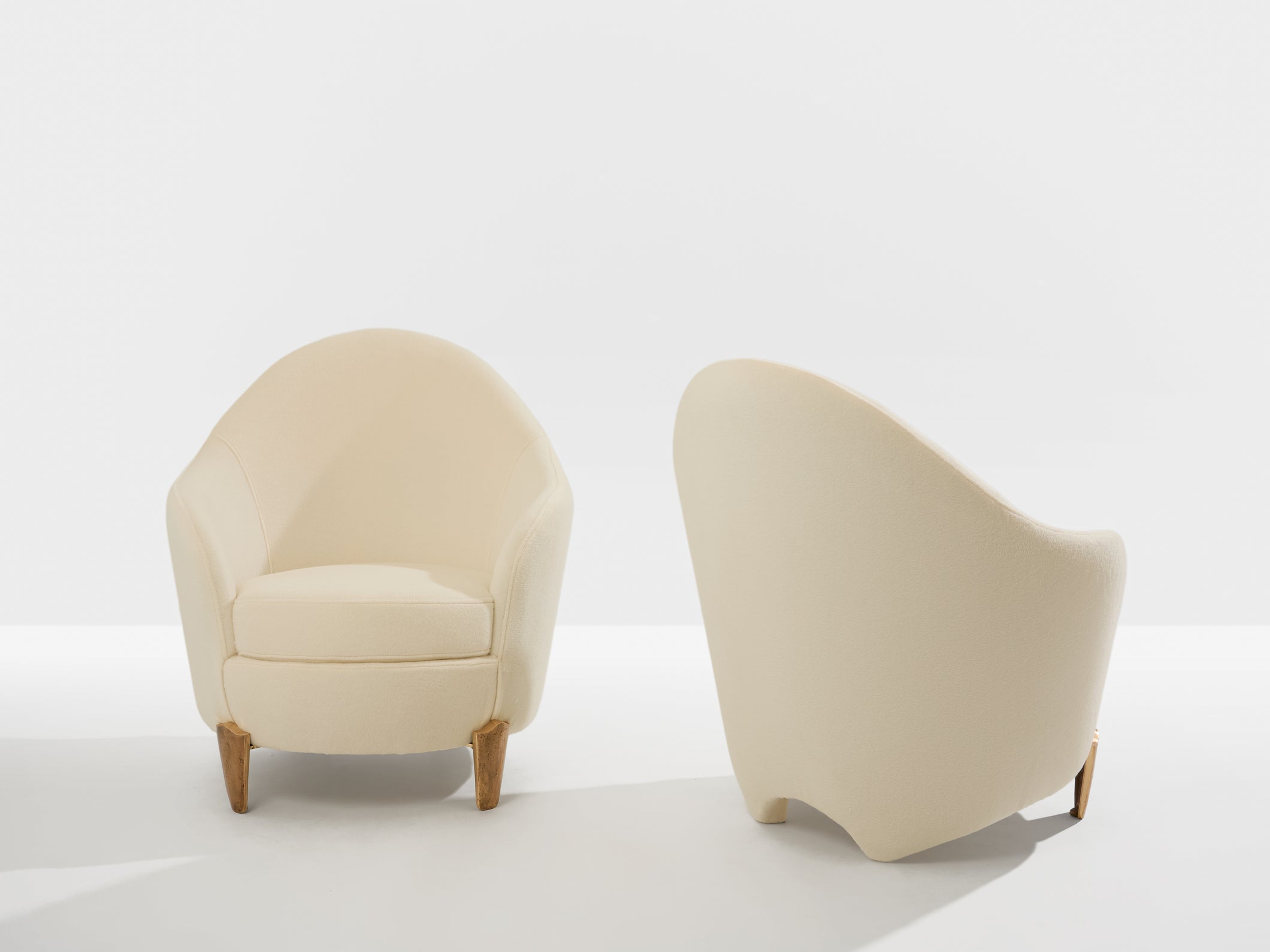 Fauteuils Garouste & Bonetti Koala bronze et alpaga 1995