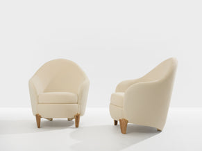 Fauteuils Garouste & Bonetti Koala bronze et alpaga 1995