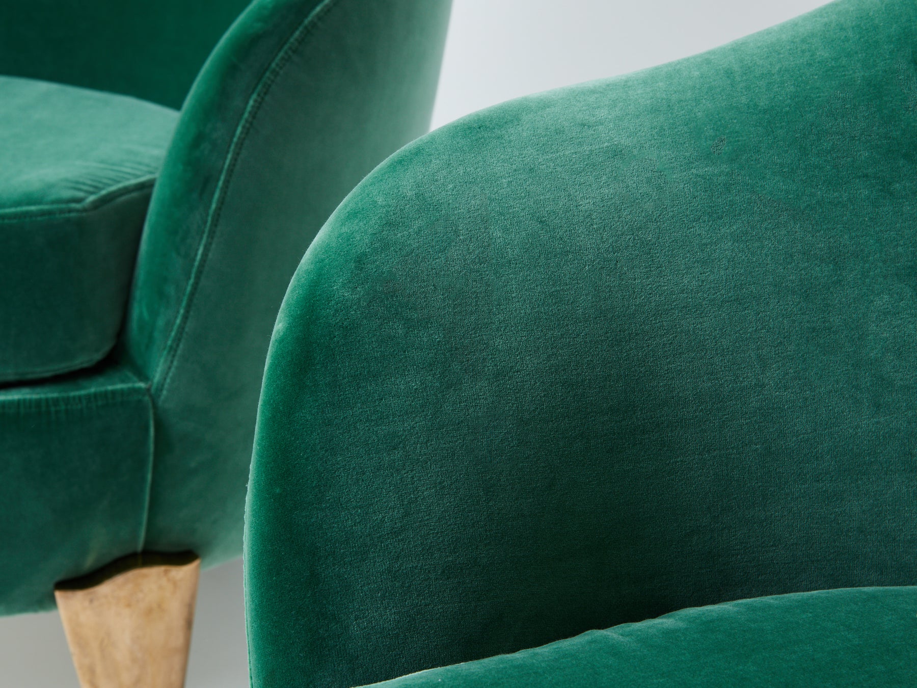 Pair of armchairs Garouste & Bonetti ‘Koala’ bronze green velvet 1995
