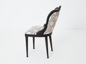 Garouste & Bonetti desk chair Palace Privilege Rubelli fabric 1980