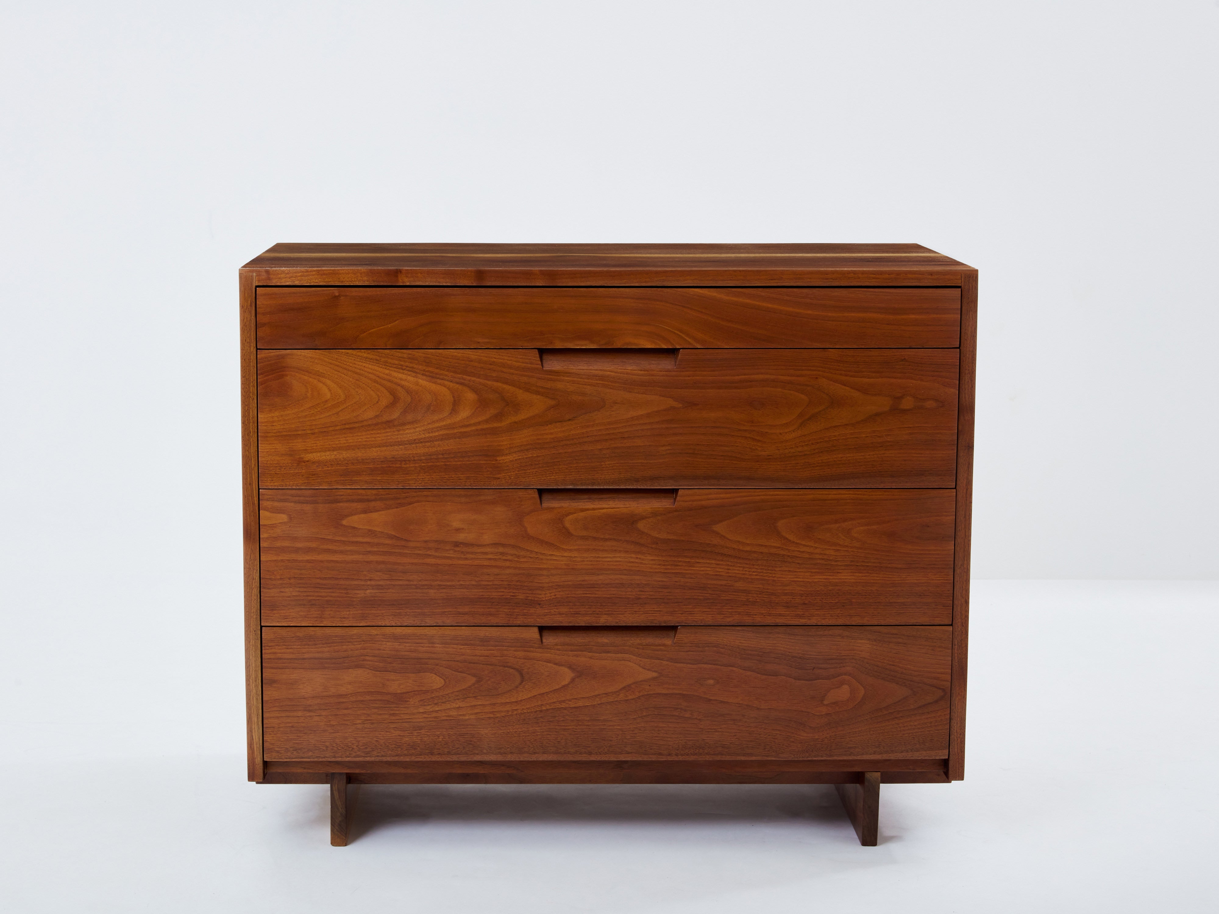 George Nakashima black american walnut chest of drawers 1955
