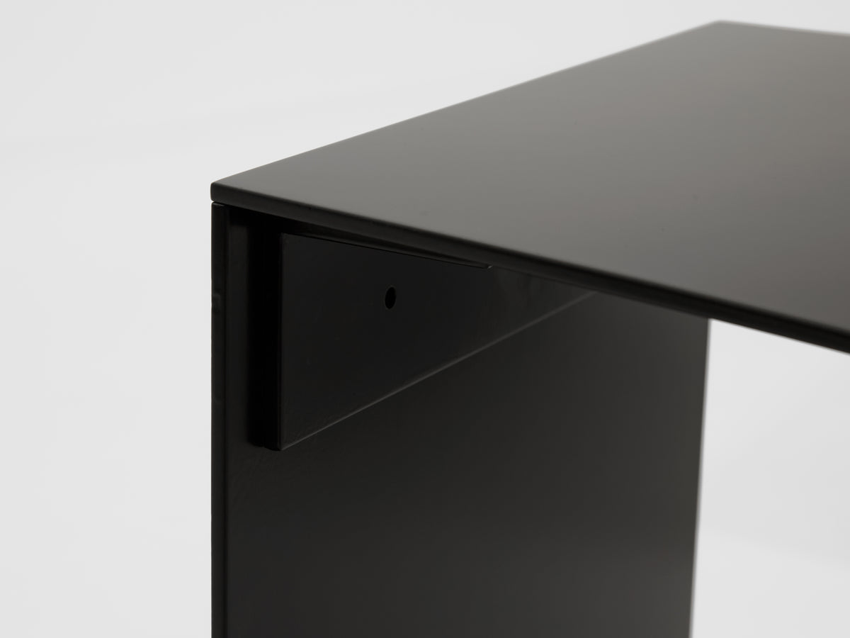 Gilles Derain paire de tables basses métal édition Lumen 1986