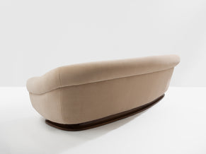 Canapé noyer et velours de mohair par Isa Bergamo 1940s