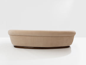 Canapé noyer et velours de mohair par Isa Bergamo 1940s